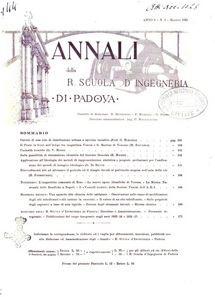 Annali della Scuola d'ingegneria di Padova