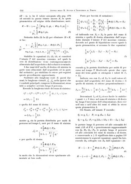 Annali della Scuola d'ingegneria di Padova