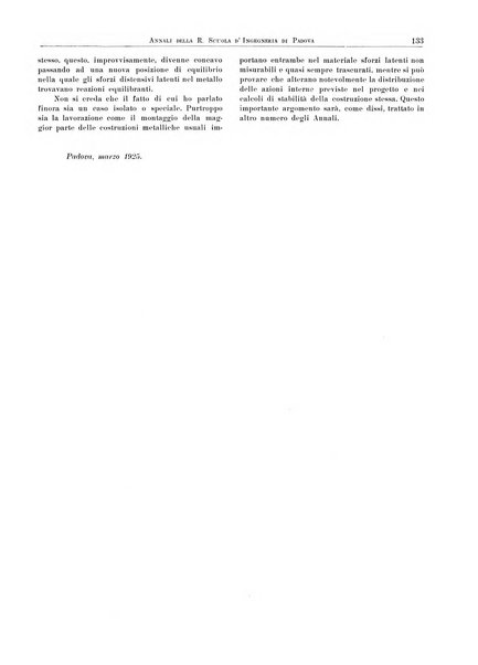 Annali della Scuola d'ingegneria di Padova