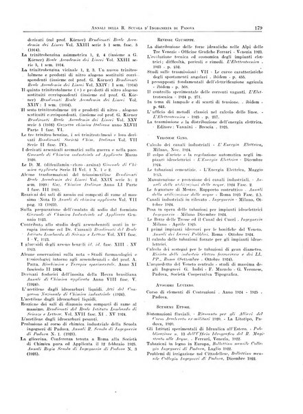 Annali della Scuola d'ingegneria di Padova
