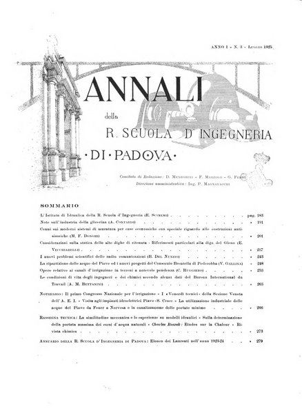 Annali della Scuola d'ingegneria di Padova