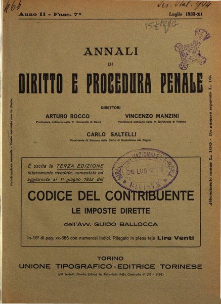 Annali di diritto e procedura penale