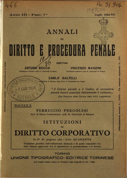 Annali di diritto e procedura penale