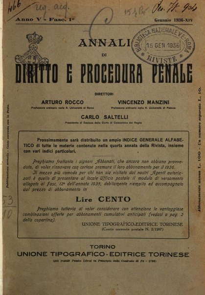 Annali di diritto e procedura penale