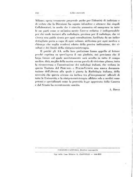 Annali di radiologia e fisica medica