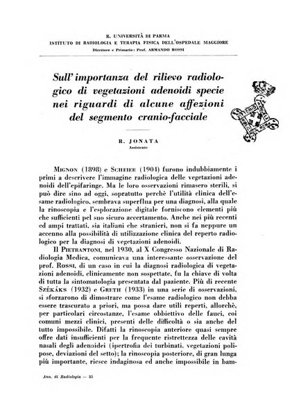 Annali di radiologia e fisica medica