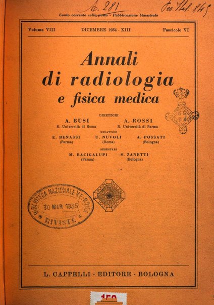 Annali di radiologia e fisica medica