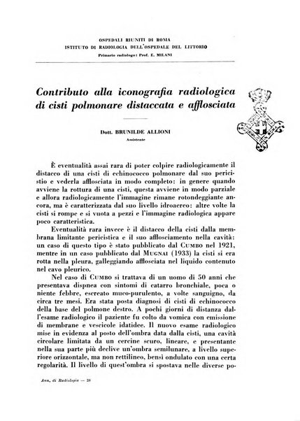 Annali di radiologia e fisica medica