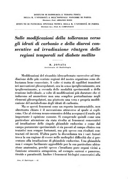 Annali di radiologia e fisica medica