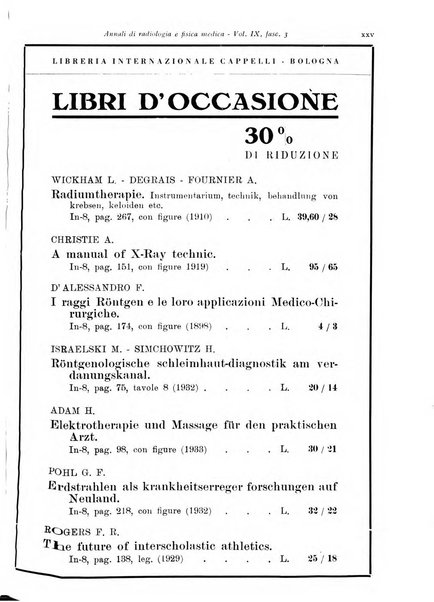 Annali di radiologia e fisica medica