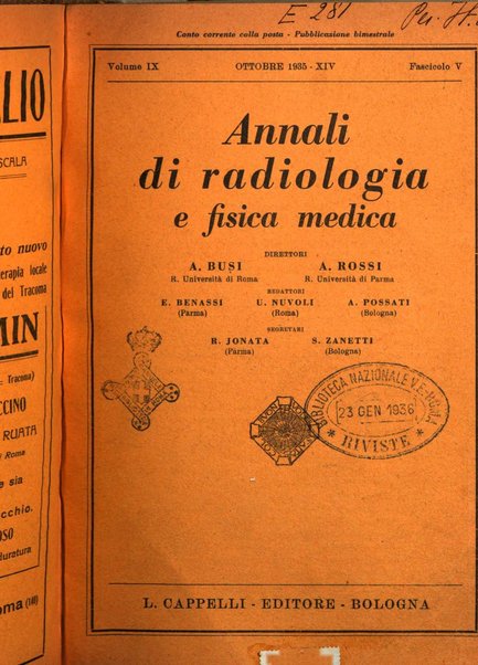 Annali di radiologia e fisica medica