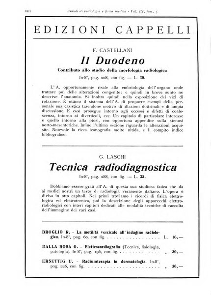 Annali di radiologia e fisica medica