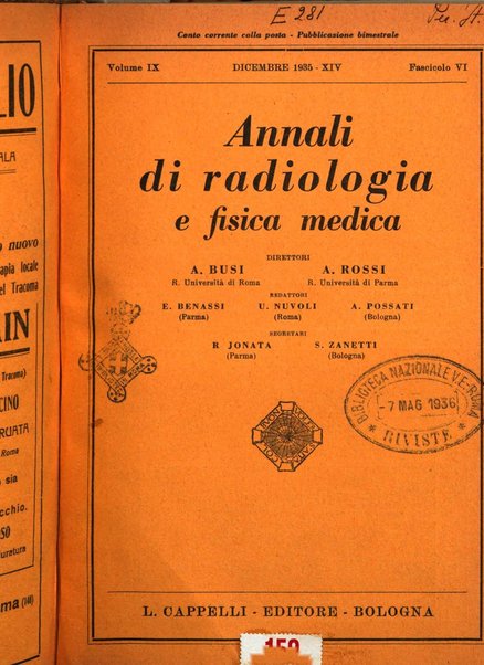 Annali di radiologia e fisica medica