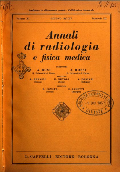 Annali di radiologia e fisica medica