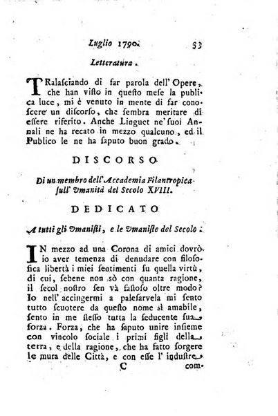 Annali di Roma opera periodica del sig. ab. Michele Mallio