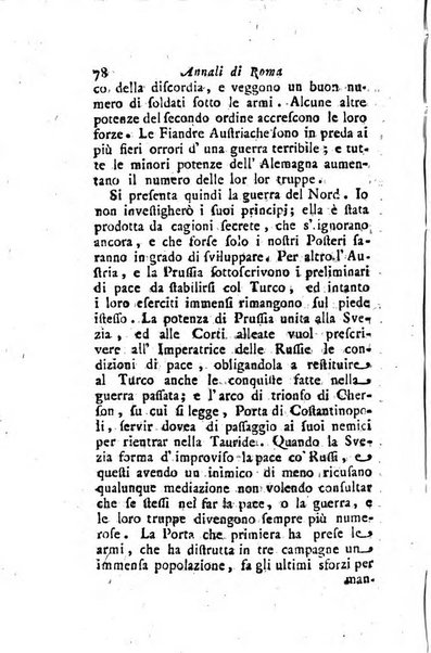 Annali di Roma opera periodica del sig. ab. Michele Mallio