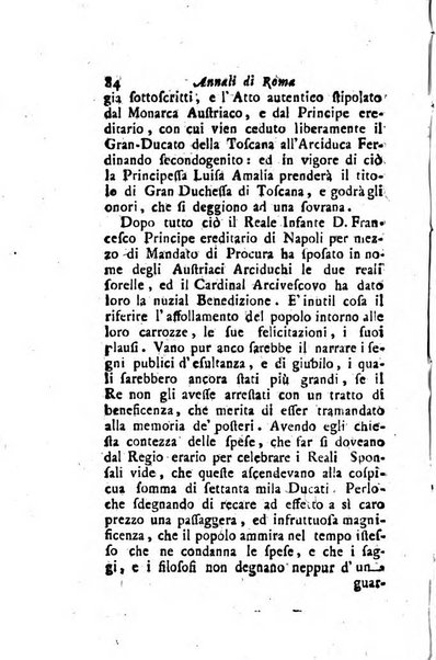 Annali di Roma opera periodica del sig. ab. Michele Mallio