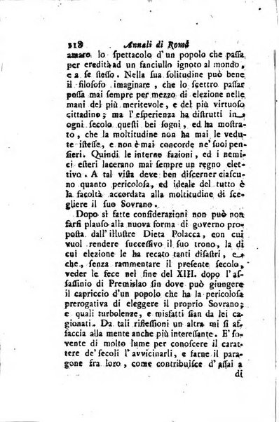 Annali di Roma opera periodica del sig. ab. Michele Mallio