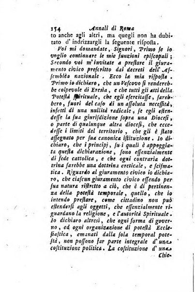 Annali di Roma opera periodica del sig. ab. Michele Mallio