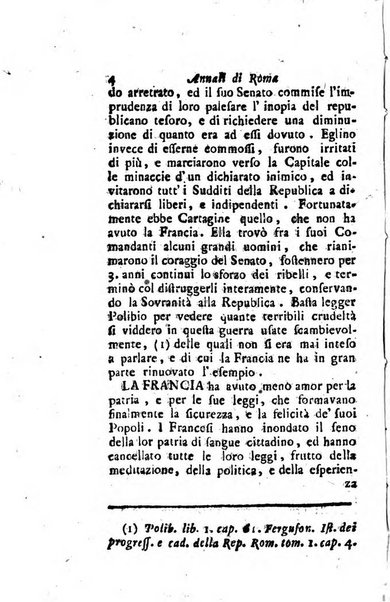 Annali di Roma opera periodica del sig. ab. Michele Mallio