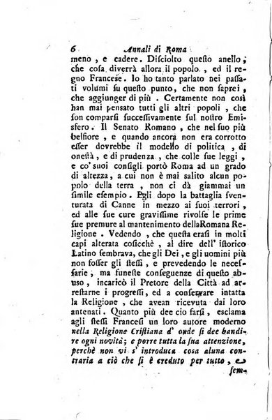 Annali di Roma opera periodica del sig. ab. Michele Mallio