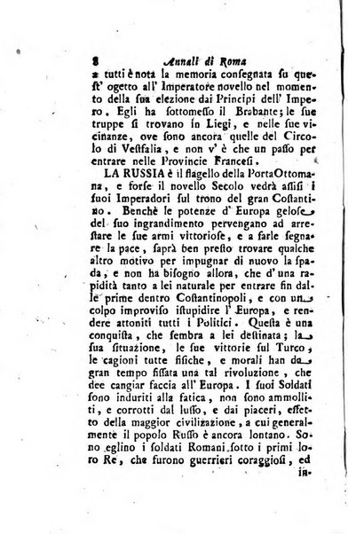 Annali di Roma opera periodica del sig. ab. Michele Mallio