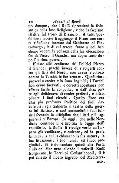 Annali di Roma opera periodica del sig. ab. Michele Mallio