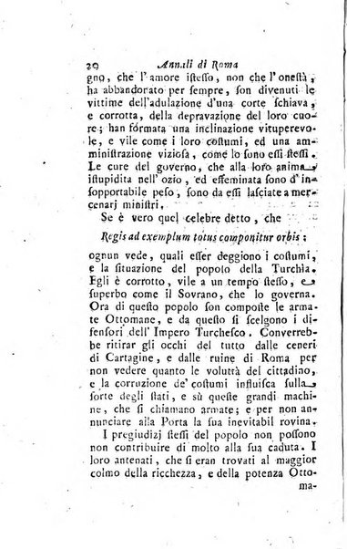 Annali di Roma opera periodica del sig. ab. Michele Mallio