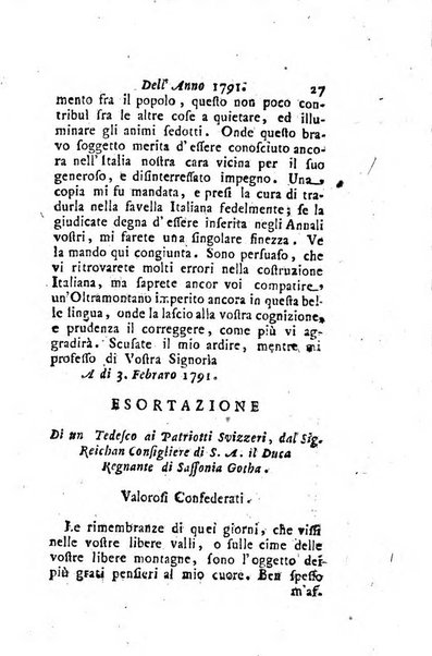 Annali di Roma opera periodica del sig. ab. Michele Mallio