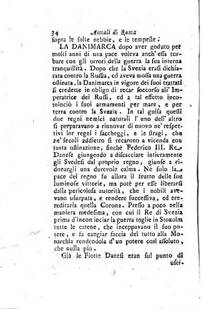 Annali di Roma opera periodica del sig. ab. Michele Mallio