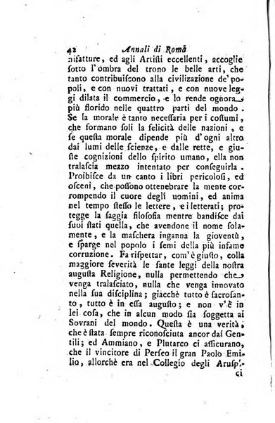 Annali di Roma opera periodica del sig. ab. Michele Mallio