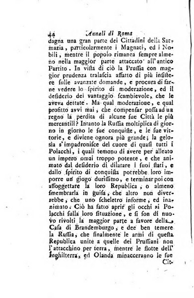 Annali di Roma opera periodica del sig. ab. Michele Mallio