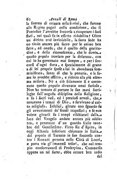 Annali di Roma opera periodica del sig. ab. Michele Mallio