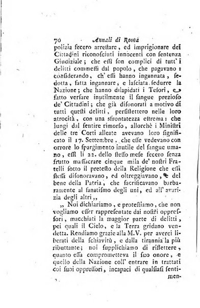 Annali di Roma opera periodica del sig. ab. Michele Mallio