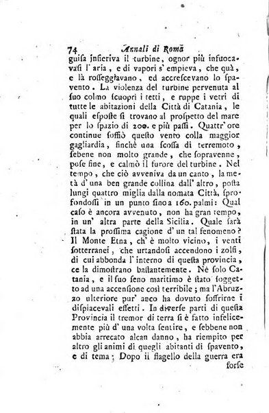 Annali di Roma opera periodica del sig. ab. Michele Mallio