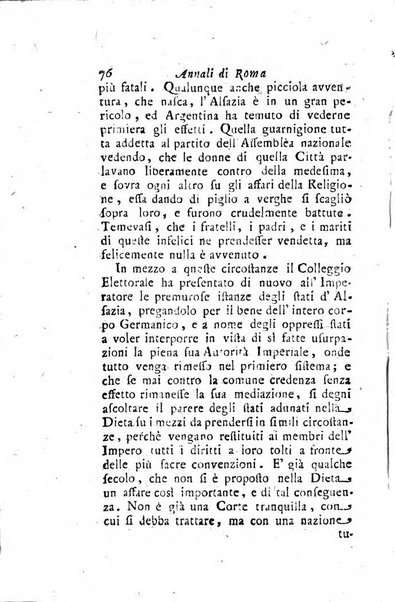 Annali di Roma opera periodica del sig. ab. Michele Mallio