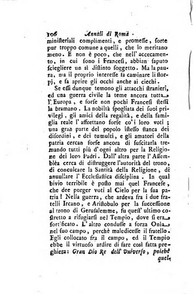 Annali di Roma opera periodica del sig. ab. Michele Mallio