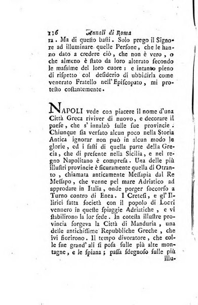 Annali di Roma opera periodica del sig. ab. Michele Mallio