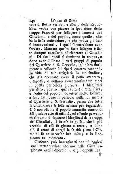 Annali di Roma opera periodica del sig. ab. Michele Mallio