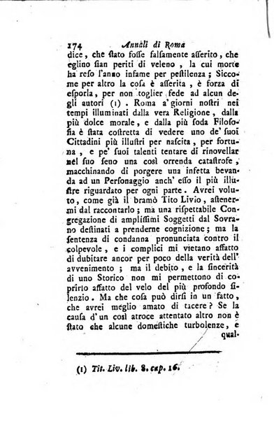 Annali di Roma opera periodica del sig. ab. Michele Mallio