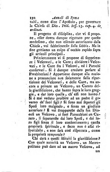 Annali di Roma opera periodica del sig. ab. Michele Mallio