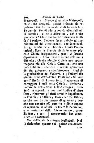 Annali di Roma opera periodica del sig. ab. Michele Mallio