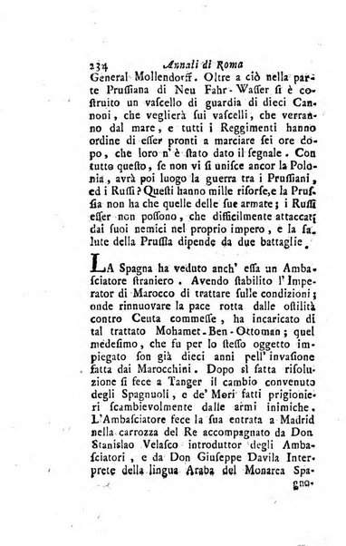 Annali di Roma opera periodica del sig. ab. Michele Mallio