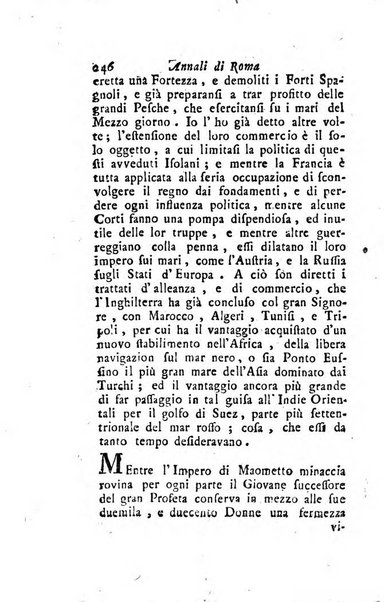 Annali di Roma opera periodica del sig. ab. Michele Mallio