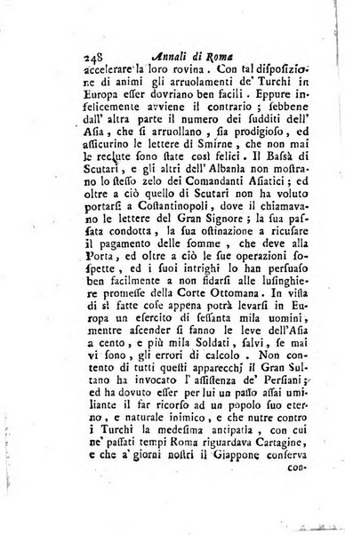 Annali di Roma opera periodica del sig. ab. Michele Mallio