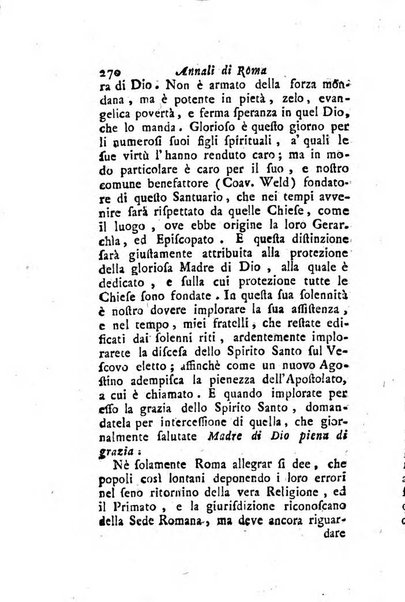 Annali di Roma opera periodica del sig. ab. Michele Mallio