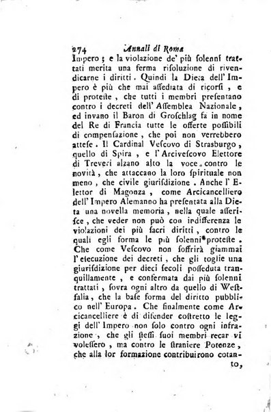 Annali di Roma opera periodica del sig. ab. Michele Mallio