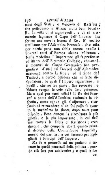 Annali di Roma opera periodica del sig. ab. Michele Mallio