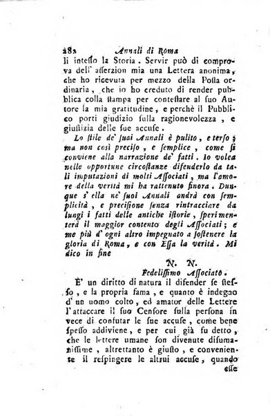 Annali di Roma opera periodica del sig. ab. Michele Mallio