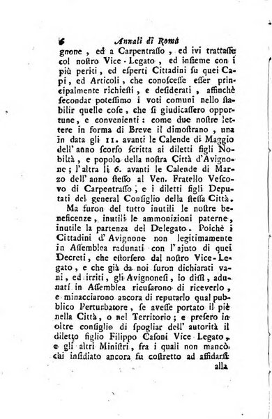 Annali di Roma opera periodica del sig. ab. Michele Mallio